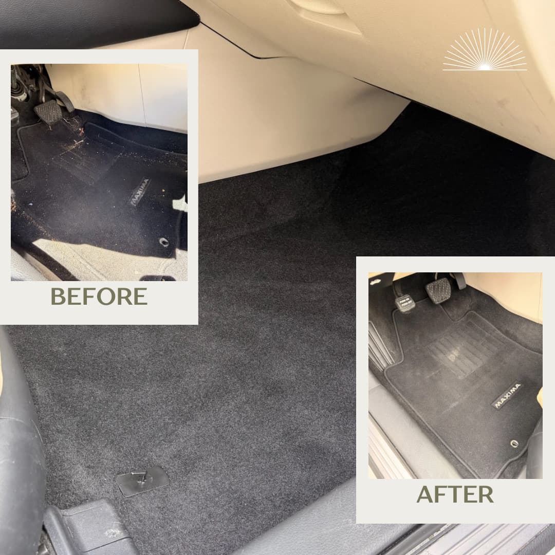 Before and after interior detail